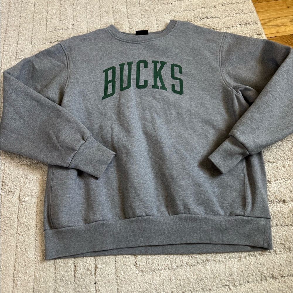 Nike Gray BUCKS Crewneck